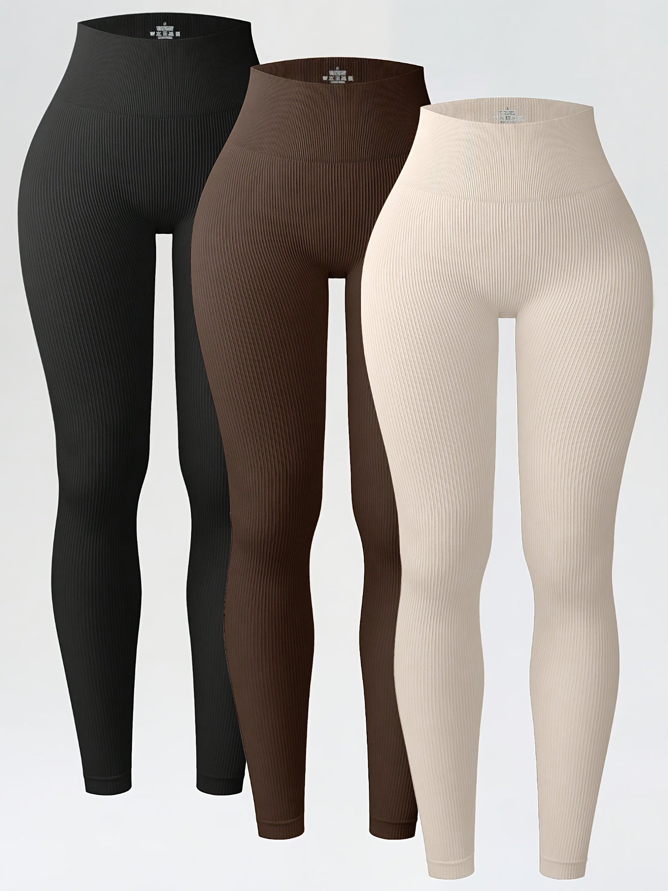 Ribbed Sculpt Leggings (3-Pack)