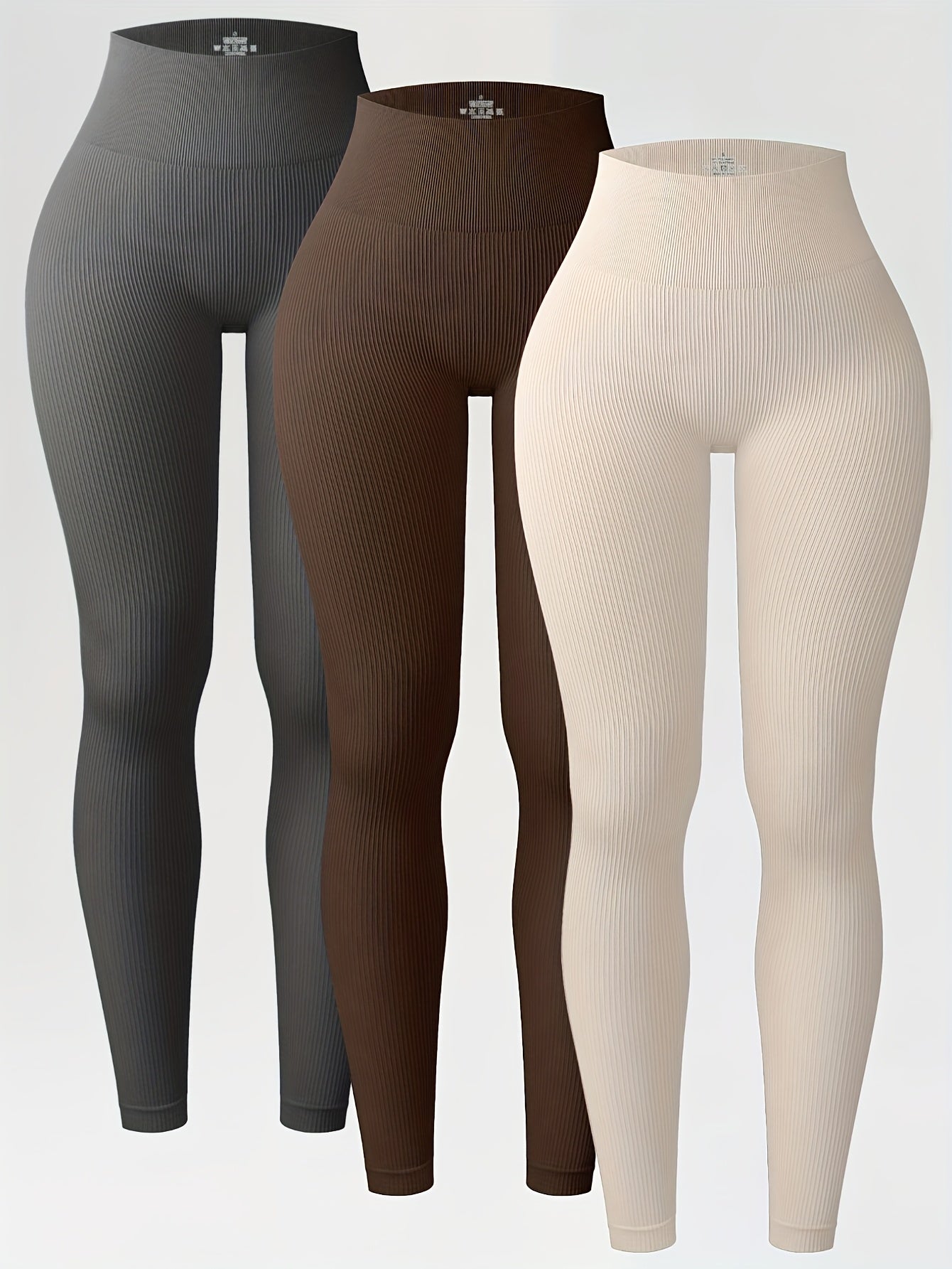 Ribbed Sculpt Leggings (3-Pack)